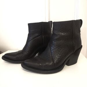 DONNA Ankle Pointed Toe Leather Boots EU 38